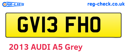 GV13FHO are the vehicle registration plates.