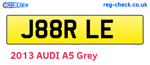 J88RLE are the vehicle registration plates.