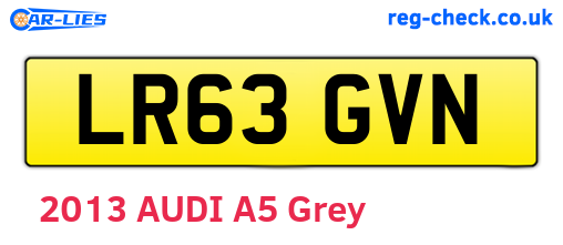 LR63GVN are the vehicle registration plates.