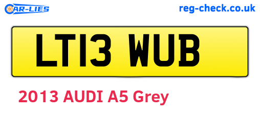 LT13WUB are the vehicle registration plates.
