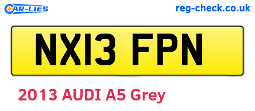 NX13FPN are the vehicle registration plates.