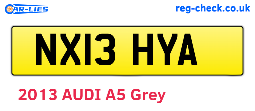 NX13HYA are the vehicle registration plates.