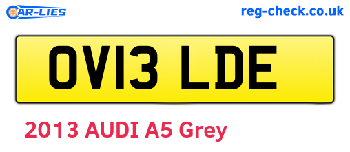 OV13LDE are the vehicle registration plates.