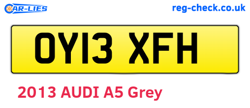 OY13XFH are the vehicle registration plates.