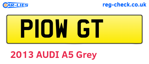 P10WGT are the vehicle registration plates.
