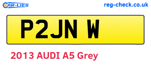 P2JNW are the vehicle registration plates.