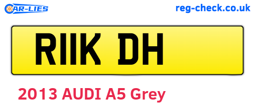 R11KDH are the vehicle registration plates.