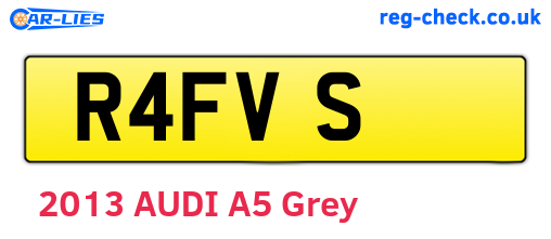 R4FVS are the vehicle registration plates.