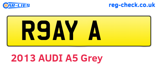 R9AYA are the vehicle registration plates.