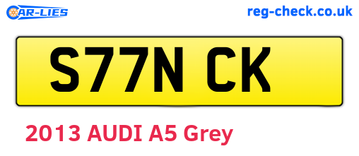 S77NCK are the vehicle registration plates.