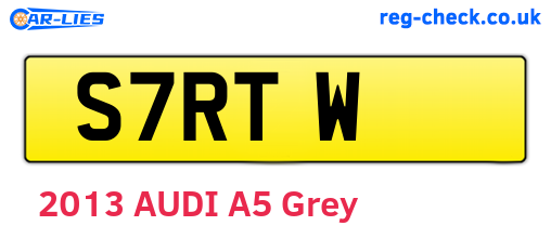 S7RTW are the vehicle registration plates.