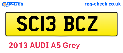 SC13BCZ are the vehicle registration plates.