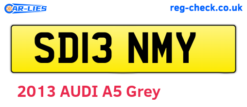 SD13NMY are the vehicle registration plates.