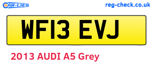 WF13EVJ are the vehicle registration plates.