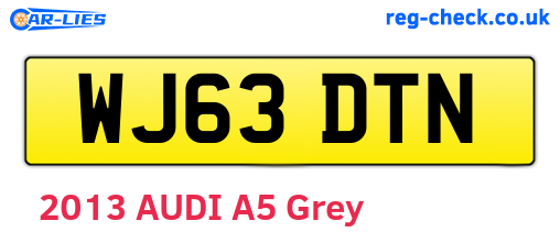 WJ63DTN are the vehicle registration plates.