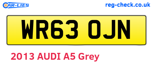 WR63OJN are the vehicle registration plates.