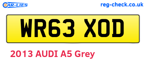 WR63XOD are the vehicle registration plates.