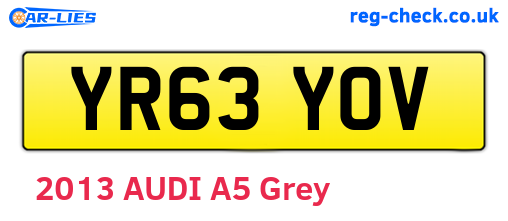 YR63YOV are the vehicle registration plates.