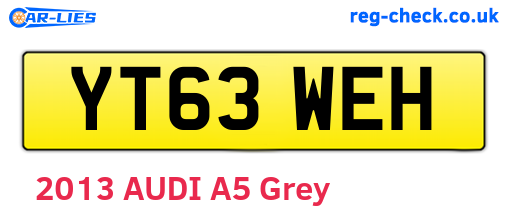 YT63WEH are the vehicle registration plates.