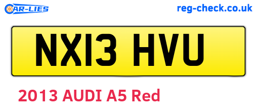 NX13HVU are the vehicle registration plates.