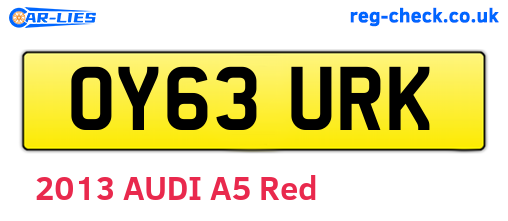 OY63URK are the vehicle registration plates.