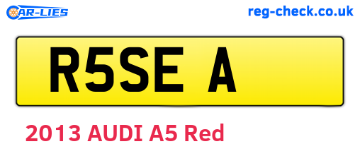 R5SEA are the vehicle registration plates.
