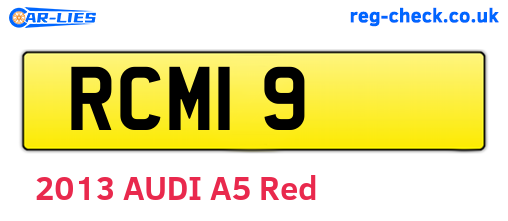 RCM19 are the vehicle registration plates.