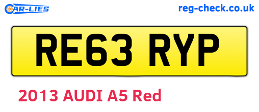 RE63RYP are the vehicle registration plates.