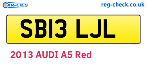 SB13LJL are the vehicle registration plates.