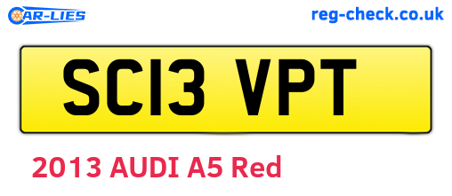 SC13VPT are the vehicle registration plates.
