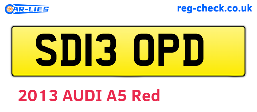 SD13OPD are the vehicle registration plates.