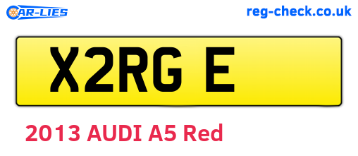 X2RGE are the vehicle registration plates.