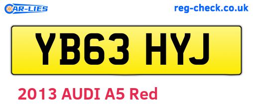 YB63HYJ are the vehicle registration plates.