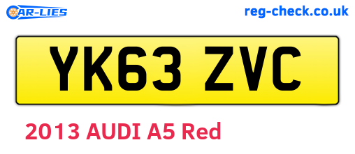YK63ZVC are the vehicle registration plates.