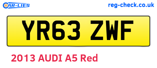 YR63ZWF are the vehicle registration plates.