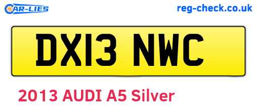 DX13NWC are the vehicle registration plates.