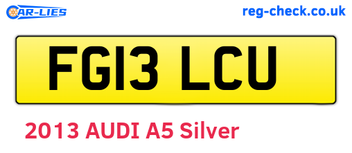 FG13LCU are the vehicle registration plates.