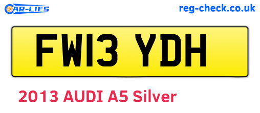 FW13YDH are the vehicle registration plates.