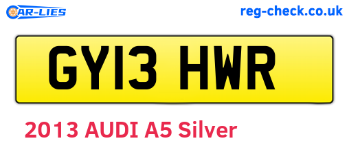 GY13HWR are the vehicle registration plates.