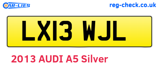 LX13WJL are the vehicle registration plates.