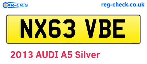 NX63VBE are the vehicle registration plates.