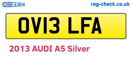 OV13LFA are the vehicle registration plates.