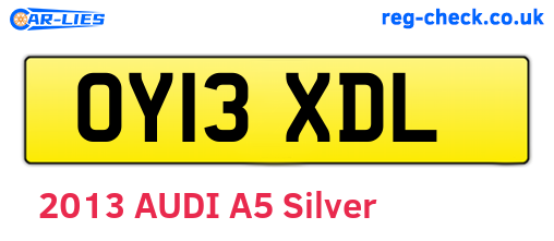 OY13XDL are the vehicle registration plates.