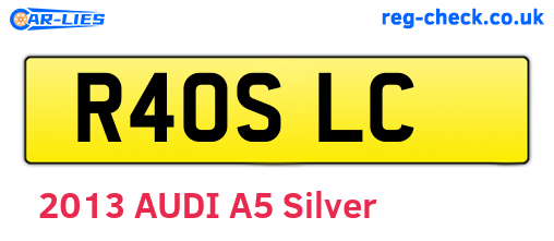 R40SLC are the vehicle registration plates.