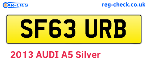 SF63URB are the vehicle registration plates.