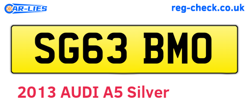 SG63BMO are the vehicle registration plates.