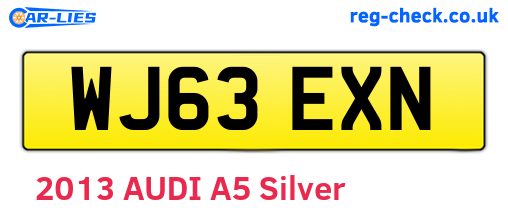 WJ63EXN are the vehicle registration plates.
