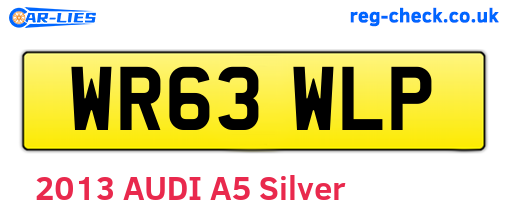 WR63WLP are the vehicle registration plates.