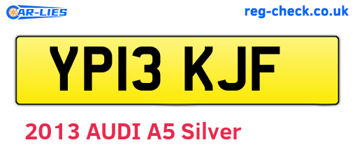 YP13KJF are the vehicle registration plates.