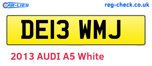 DE13WMJ are the vehicle registration plates.